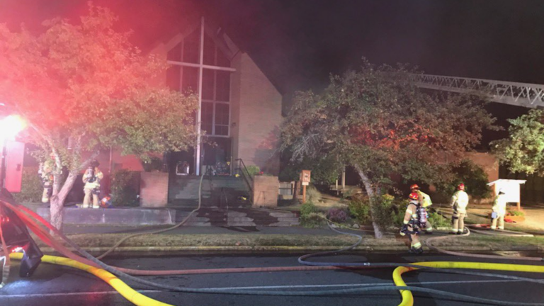 WA Firefighters Battle Second-Alarm Church Fire