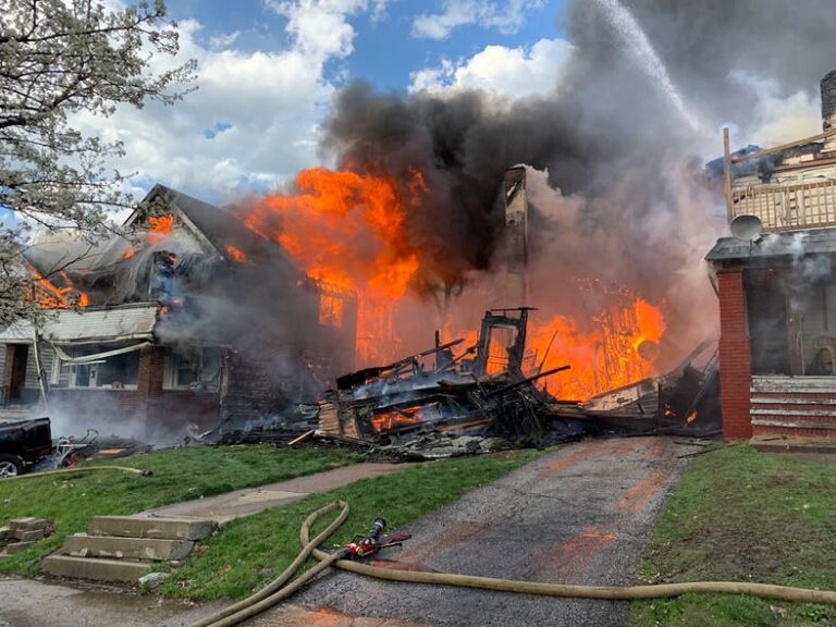 Photos: Wind-Driven Fire in Cleveland Destroys Five Homes