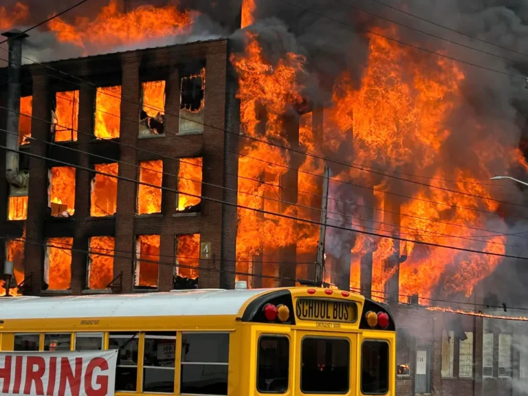 Updated: NY Firefighters Battle Massive Plant Fire