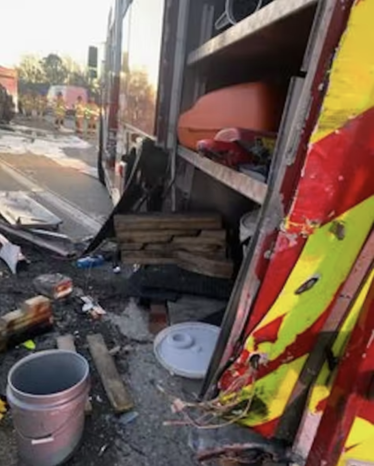 NC Fire Truck Hit by Tractor-Trailer; Firefighters OK