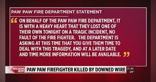 MI Firefighter Killed by Downed Power Line