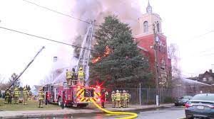 PA Firefighters Battle Blaze at Former Church