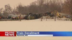 Ethanol, Syrup Burning After Train Derails in MN Town