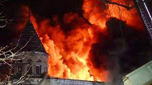 Fire Tears Through Historic Building in Montreal