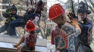 Rappelling GA Firefighters Make Little Friends at Children’s Hospital