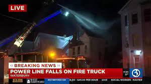 Power Line Comes Down on CT Fire Truck, No Injuries