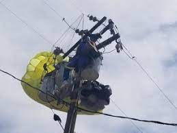 CA Skydiver on First Solo Jump Lands on Live Power Lines