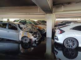 Multiple Cars Catch Fire at CA Airport