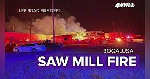 LA Firefighters Battle Blaze at Sawmill Involving Fuel Tanks