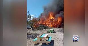 Firefighters Can’t Reach House Fire on Remote Island in Florida Keys