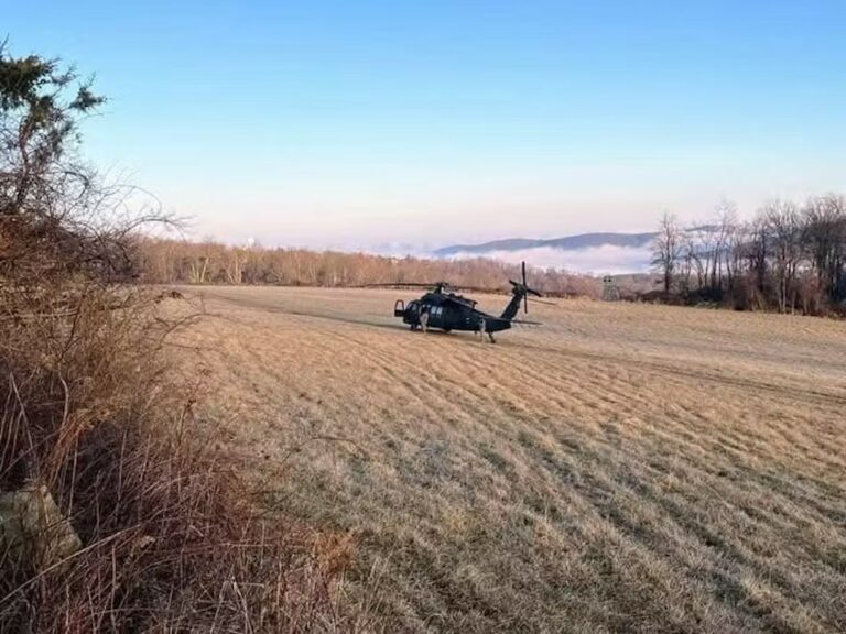 Black Hawk Helicopter Makes Emergency Landing in Cascade, MD, Field