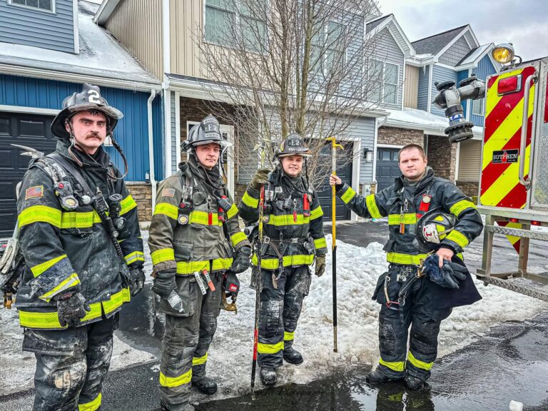 Rensselaer Fire Department battles heater fire in multi-unit building.  Great work and tactics saved many homes.