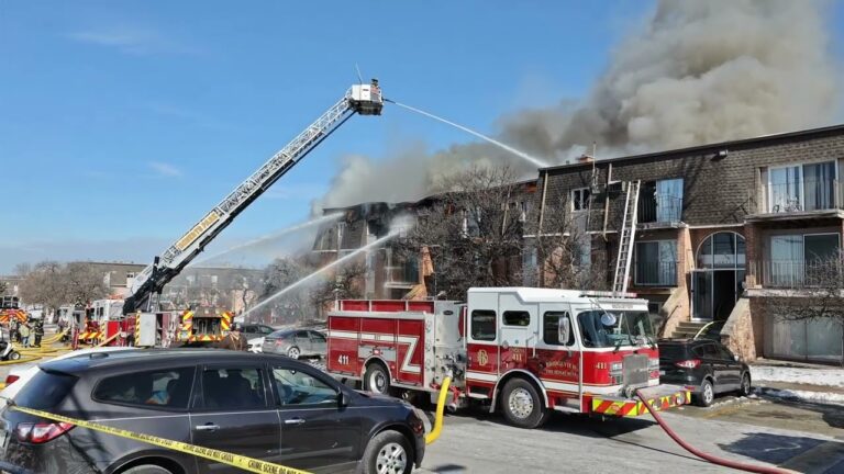 Watch: Fire Guts Justice, IL, Apartment Building