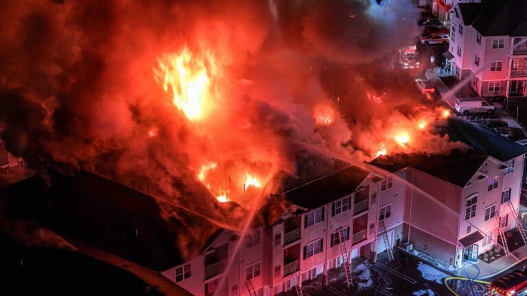 Watch – 3 alarm fire in Carlisle, PA apartment building.