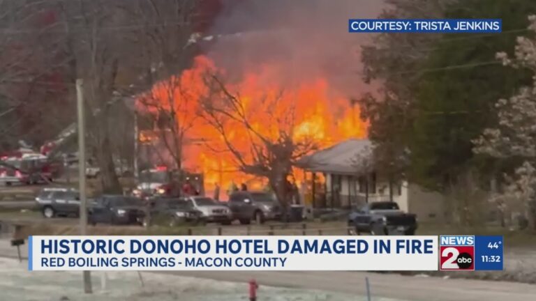 Historic Macon County, Tenn. Hotel Destroyed by Fire.