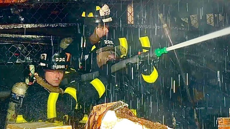 FDNY Battles Four-Alarm Wind-Driven Warehouse Fire in Brooklyn