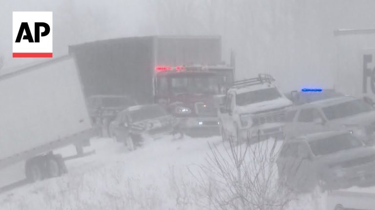 Massive Winter Storm Causes 100-Vehicle Pileup on Michigan Interstate