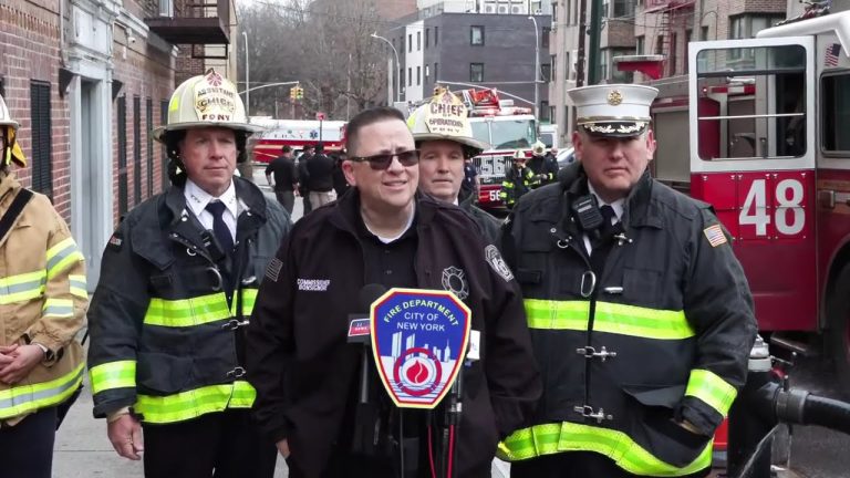 FDNY addresses report of trapped firefighters at Bronx firehouse blaze