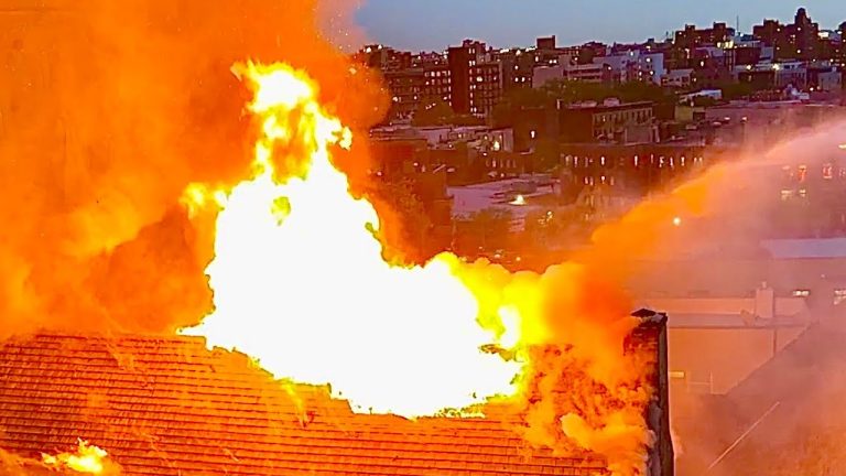 FDNY Firefighters Injured Battling Five-Alarm Church Fire in Queens