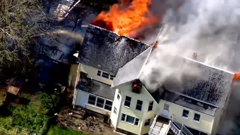 Wind-Driven Fire Spreads to Six Homes, Injures Firefighters