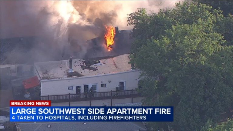 Four Injured, Including Two Firefighters, in Extra-Alarm Apartment Fire in Chicago’s Back of the Yards Neighborhood