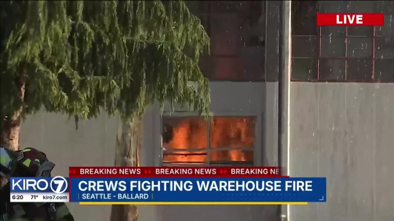 Three-Alarm Warehouse Fire Forces Firefighter Evacuation Before Roof Collapse in Seattle’s Ballard Neighborhood; One Firefighter Injured