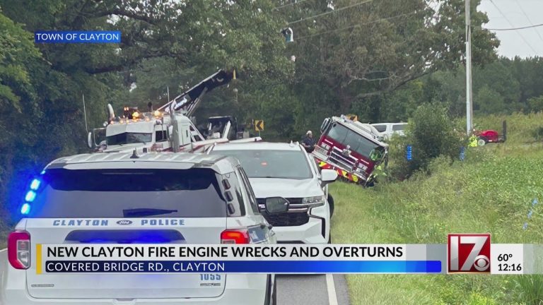 New $950,000 Clayton, N.C., Fire Engine Overturns Three Days After Entering Service