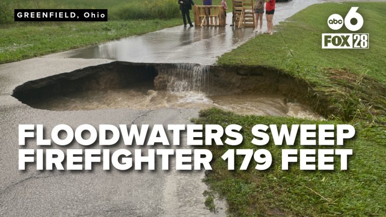 Greenfield, Ohio, Firefighter Swept 179 Feet Through Flooded Culvert During Debris Cleanup