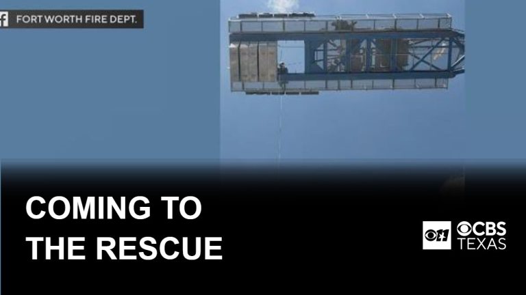 Fort Worth Firefighters Rescue Crane Operator 220 Feet Above Ground at JPS Hospital
